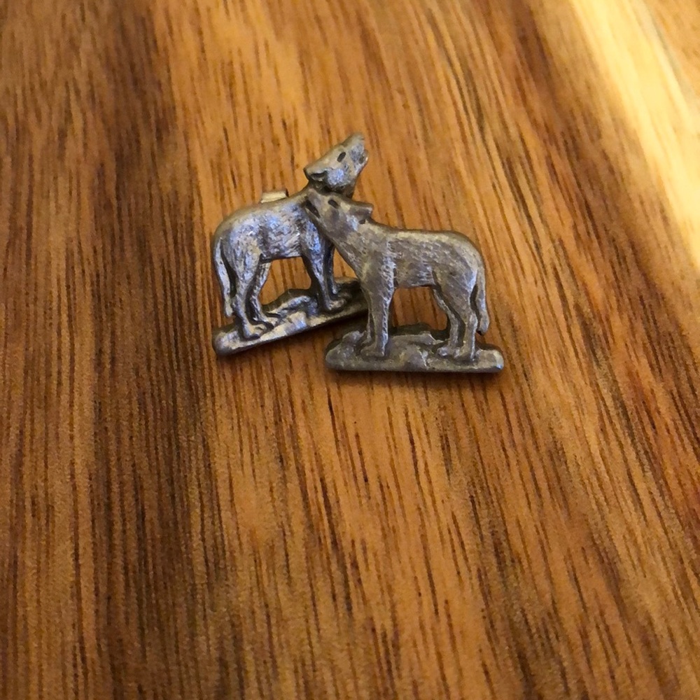 Silver Wolf Earrings
